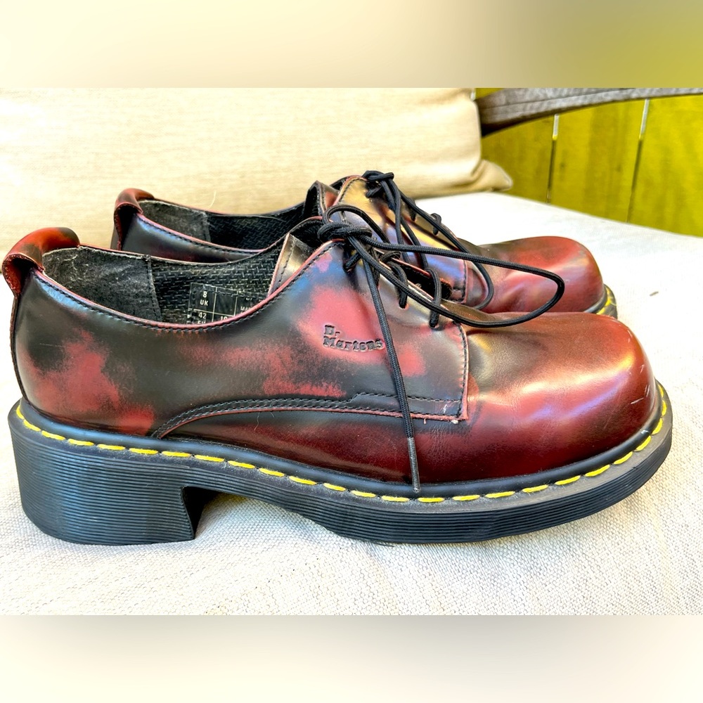 Dr. Martens Women's Red and Black Shoes
